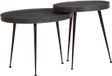 vidaXL Salontafel - Set van 2 - Zwart - Bewerkt Hout