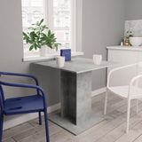 vidaXL Eettafel 80x80x75 cm bewerkt hout betongrijs