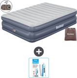 Bestway luchtbed - 2-Persoons - 152 x 203 x 51 cm - Grijs - Inclusief pomp - Reparatieset