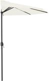 Merkloos Halfronde parasol - Balkon parasol - Terras beschermen - UV-bestendig materiaal - 300 cm breed - Zandkleuren