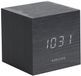 Karlsson Wekker Mini Cube - Zwart fineer, Wit LED - 8x8x8cm