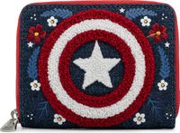Loungefly: Marvel Captain America 80ste Verjaardag Bloemen Schild Ritssluiting Portemonnee