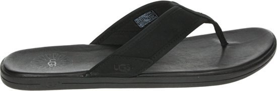 UGG SEASIDE FLIP LEATHER Heren Sandalen - BLK - Maat 42