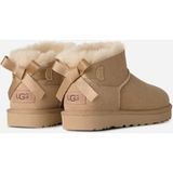 UGG Leren Ultra Mini Bailey Bow enkellaarsjes Beige