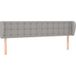 Tête de lit avec oreilles gris clair 183x23x78/88 cm tissu