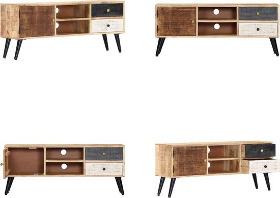 VidaXL TV-meubel 115x30x47 cm massief mangohout