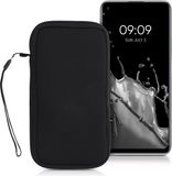 kwmobile Tasje voor smartphones XL - 6,7/6,8" - Insteekhoesje van neopreen in zwart - 17,2 x 8,4 cm