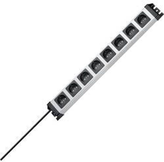 Kopp 226920014 Stekkerdoos - 1.4m - Zwart/Zilver