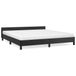 vidaXL Cadre de lit avec tête de lit sans matelas 180x200 cm noir