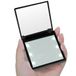 DRW Draagbare spiegel met LED-licht acryl in zwart, 1,2 x 7 x 7 cm