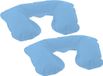 Giving Europe B.V. Coussin de voyage gonflable/coussin de nuque - 2x - dans une pochette - bleu clair - 33 x 21 cm - plastique velours