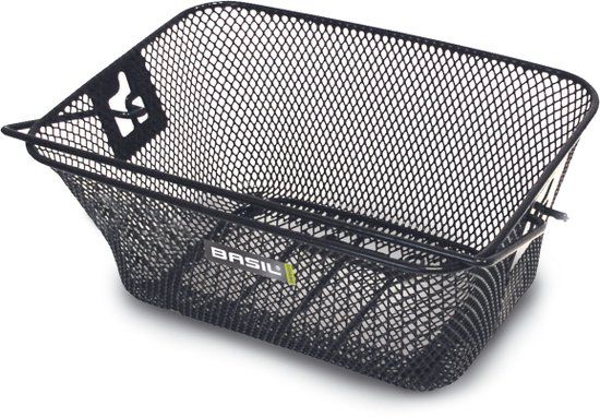 Basil Tigre Rear Bicycle Basket - Steel - Black