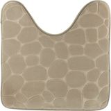 Tendance Toiletmat/wc mat Pebble - microfiber - Memory Foam - taupe - 45 x 50 cm