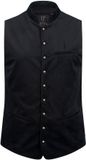 JP 1880 Heren Vest Traditionele Kostuum Fluweel Opstaande Kraag Zwart Maat 68