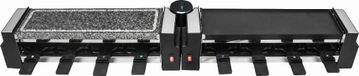 Clatronic RG 3678 - Ensemble gourmand - Raclette/Gril en pierre 2 en 1 - 8 personnes
