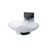 Fackelmann 86748 Dienblad Glanzend Verchroomd met Glas 13 x 6 x 12 cm