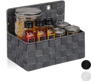 Merkloos Relaxdays Opbergmand Hangend - Kunststof - Grijs - 20x25x16,5 cm