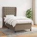 Maison Exclusive - Sommier à lattes de lit avec matelas Taupe 100x200 cm Tissu