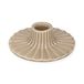 Bougeoir coquillage, porcelaine, ondulé, brun clair, Ø10,2X3,2 CM