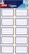 Schoollabels Schoollabels in filmzakje Afmetingen (mm) :34 x 56 mm120 etiketten