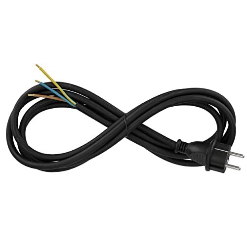 REV Ritter 0577133555 kabel met geaard contact H05RR-F 1,5 mm², 3 m, zwart