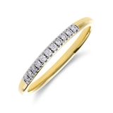 Lucardi Dames 14 karaat geelgouden ring met lab grown diamant 0,090ct