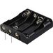 TRU COMPONENTS TC-13220588 Support de batterie Nombre de cellules : 4 AAA (crayon) Pôles de contact (L x l x H) 52 x 49 x 13 mm