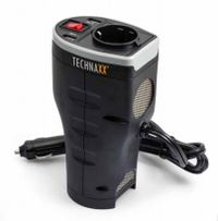 Technaxx TE13 Sigarettenaansteker, stopcontact voor je auto, met 2 USB-poorten, stroomomvormer, auto-adapter, stopcontact, 12 V naar 230 V spanningsomvormer