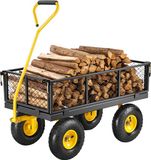 VEVOR Handkar Transportkar Tuinkar Gereedschapskar 226,80 Kg Geel/Zwart