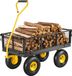 VEVOR Handkar Transportkar Tuinkar Gereedschapskar 226,80 Kg Geel/Zwart