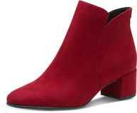 Tamaris - Dames - Enkellaarzen - Rood - Maat 36