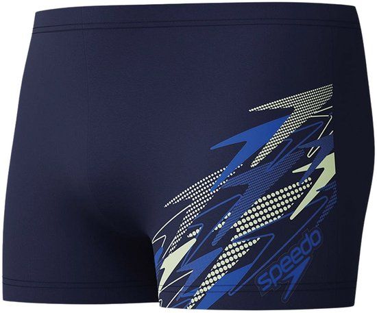 Speedo Medley Logo Aquashort Heren - Strakke Zwemshort Heren - Vormvaste Zwemboxer Heren - Sportzwembroek Heren met Trekkoord - Marine/Blauw - XXL
