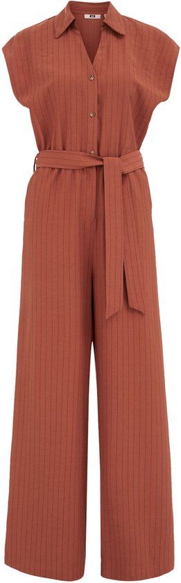 WE Fashion Dames jumpsuit met krijtstreep
