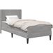 Maison Exclusive Lit bébé exclusif avec matelas, gris clair, 90 x 190 cm, revêtement en velours