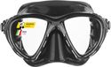 Cressi Big Eyes Evolution Mask - Gepatenteerd Hellend Inverted Teardrops Lensmasker voor duiken, snorkelen, freediving, Zwart/Zwart, standaard