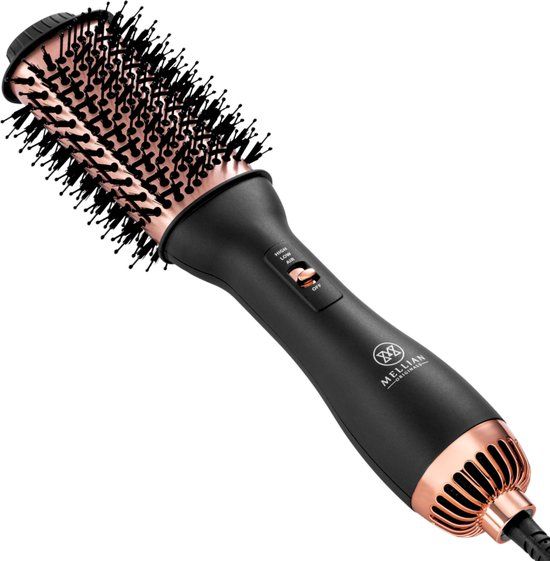 Mellian 4-in-1 Föhnborstel - Keramisch Titanium Airstyler - Zwart/Rosé Goud