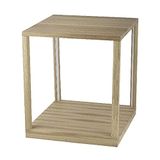 Homemania HOMBR_0239 kubus tafellamp, bureaulamp, bureau, nachtkastje, acryl, hout, 45,5 x 45,5 x 52 cm