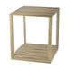Homemania HOMBR_0239 kubus tafellamp, bureaulamp, bureau, nachtkastje, acryl, hout, 45,5 x 45,5 x 52 cm