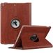 Fintie Roterende hoes voor iPad 9e generatie (2021) / 8e generatie (2020) / 7e generatie (2019) 10,2 inch - 360 graden draaibare standaard cover met penhouder, automatische wake-functie, bruin
