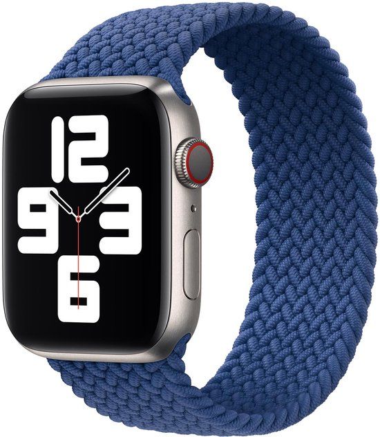 Apple Gevlochten solobandje voor de Apple Watch | 38/40/41/42 mm - Maat 8 - Atlantic Blue