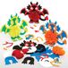 Baker Ross FE247 Draken Pom Pom Knutsel Set - Pak van 3, Knutselen voor Kinderen Maak Je Eigen Pluizige Pom Vriend