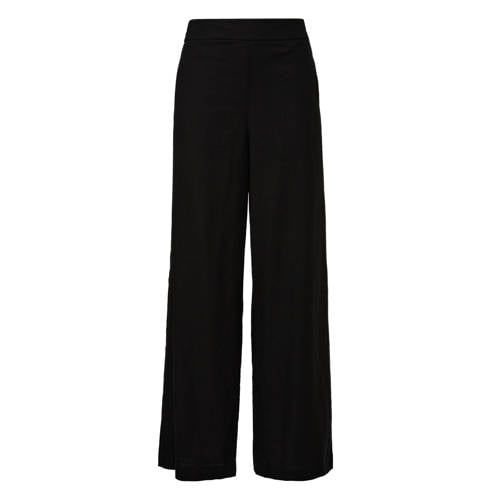 Comma Wide Leg Broek Zwart
