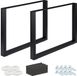 Merkloos Relaxdays Tafelonderstel - 100 x 72 cm - 2 stuks - Metaal - Industrieel - Zwart