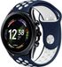 Strap-it Siliconen sport bandje - blauw/wit