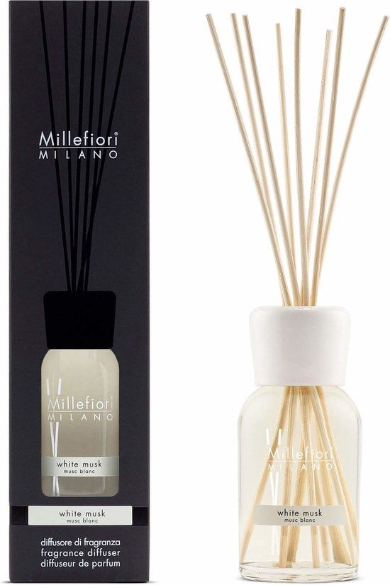Millefiori Milano Geurstokjes - White Musk - 250 ml