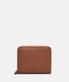 Liebeskind Berlin Portemonnee Conny Small Pebble Wallet Leer Vrouwen Ritssluiting 6 pasjes 9 vakken RFID-technologie Kaneel