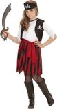 Widmann Piraat & Viking Kostuum - Piratenmeisje Pemm Kostuum - rood - Maat 140