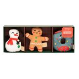 Mr. Wonderful Kerstversiering voor een droomboom, sneeuwpop, peperkoekman en kerstkrans, van polyester