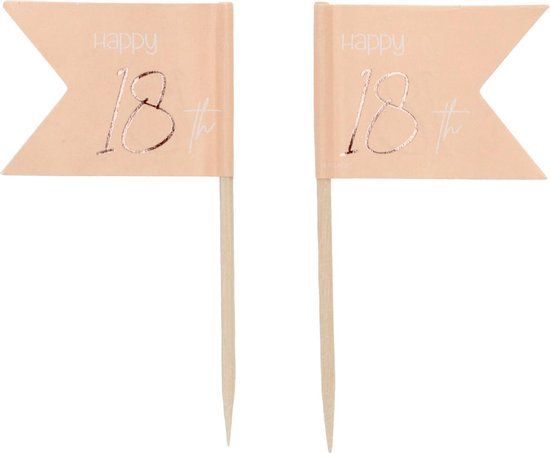 Folat Prikkers Elegant Lush Blush 70 Jaar - 36 stuks