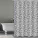 MSV Douchegordijn 180x200 cm - Polyester Douchegordijn met Galets Design - Waterafstotend en Sneldrogend